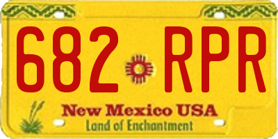 NM license plate 682RPR