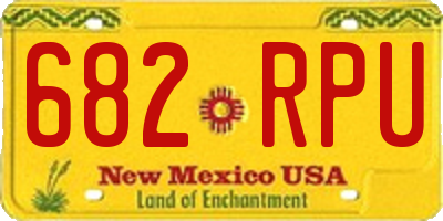 NM license plate 682RPU