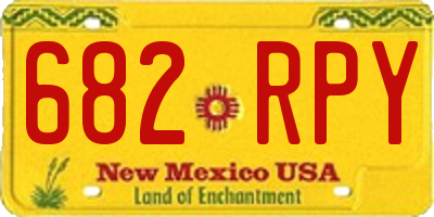 NM license plate 682RPY