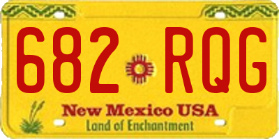 NM license plate 682RQG