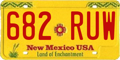 NM license plate 682RUW