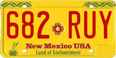 NM license plate 682RUY