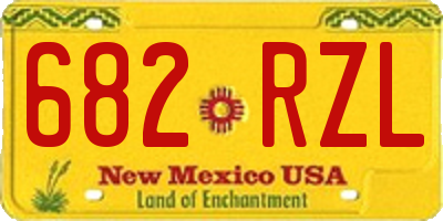 NM license plate 682RZL