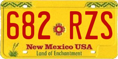NM license plate 682RZS