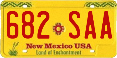 NM license plate 682SAA