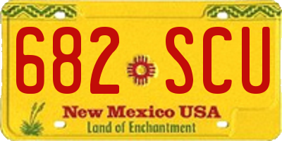 NM license plate 682SCU