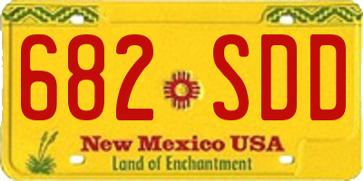 NM license plate 682SDD