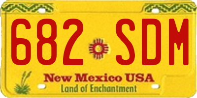 NM license plate 682SDM