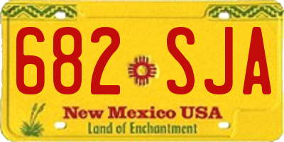 NM license plate 682SJA