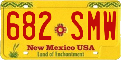 NM license plate 682SMW