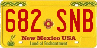 NM license plate 682SNB