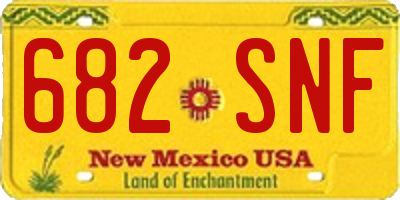NM license plate 682SNF