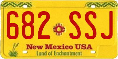 NM license plate 682SSJ