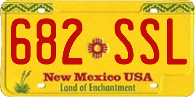 NM license plate 682SSL