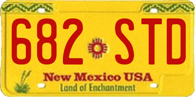 NM license plate 682STD