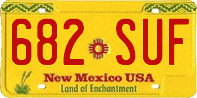 NM license plate 682SUF