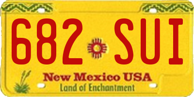 NM license plate 682SUI