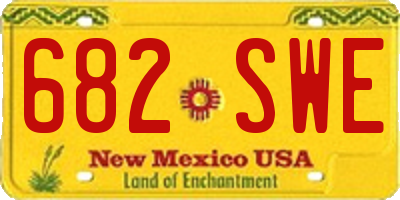 NM license plate 682SWE