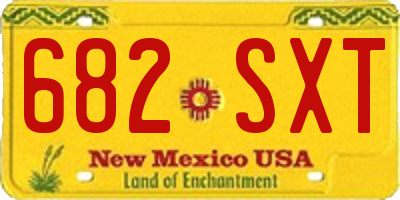 NM license plate 682SXT