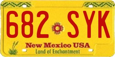 NM license plate 682SYK