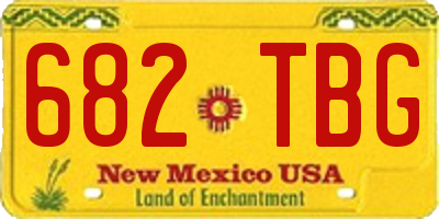 NM license plate 682TBG