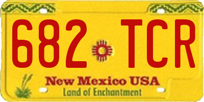 NM license plate 682TCR