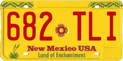 NM license plate 682TLI