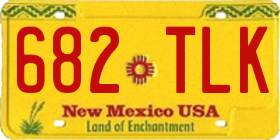 NM license plate 682TLK