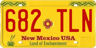 NM license plate 682TLN