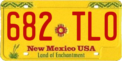 NM license plate 682TLO