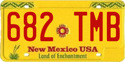 NM license plate 682TMB