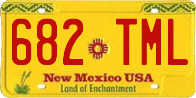NM license plate 682TML