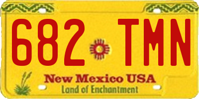NM license plate 682TMN