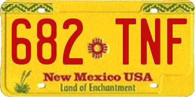 NM license plate 682TNF