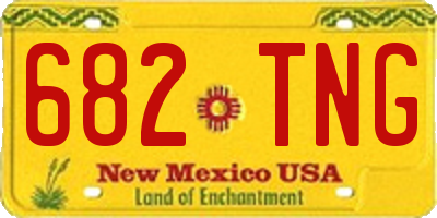 NM license plate 682TNG