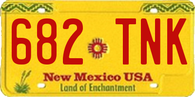 NM license plate 682TNK