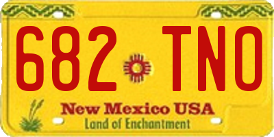 NM license plate 682TNO