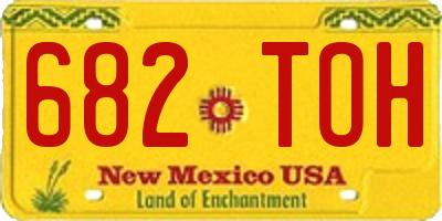 NM license plate 682TOH