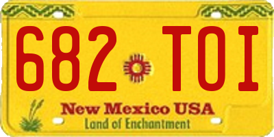 NM license plate 682TOI