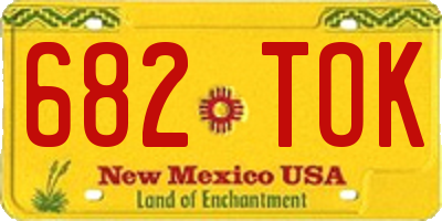 NM license plate 682TOK