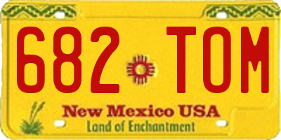 NM license plate 682TOM