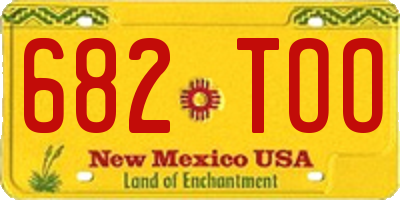 NM license plate 682TOO