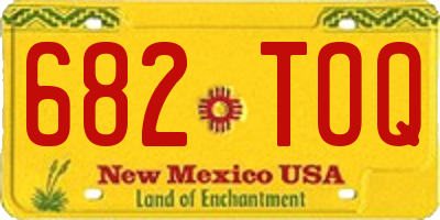NM license plate 682TOQ