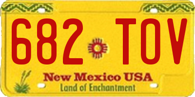 NM license plate 682TOV