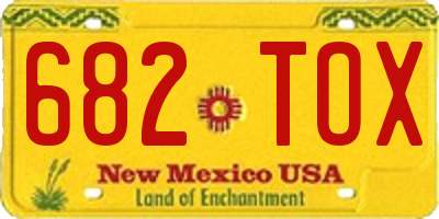 NM license plate 682TOX