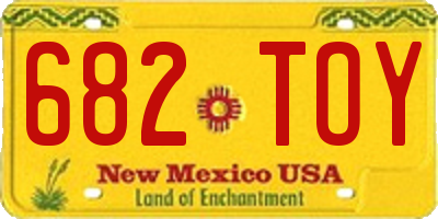 NM license plate 682TOY