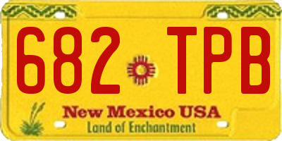 NM license plate 682TPB