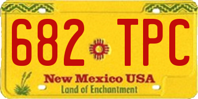 NM license plate 682TPC