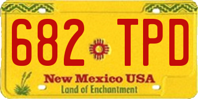 NM license plate 682TPD