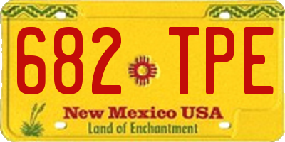 NM license plate 682TPE